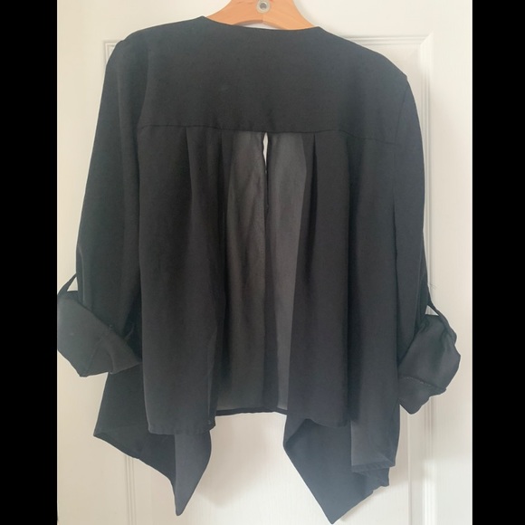 Torrid split back chiffon blazer - Picture 3 of 4